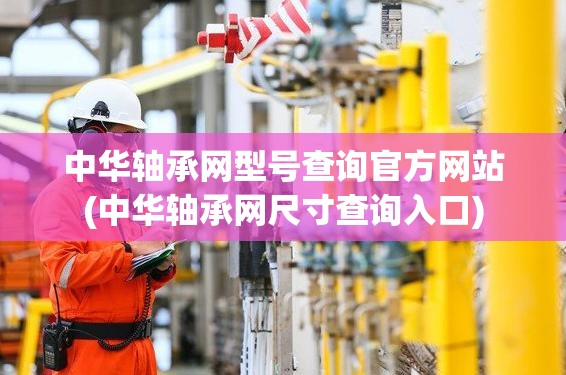 中华轴承网型号查询官方网站(中华轴承网尺寸查询入口)