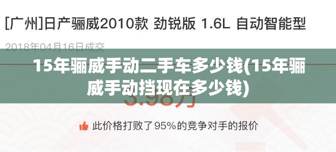 15年骊威手动二手车多少钱(15年骊威手动挡现在多少钱) 15年骊威手动二手车多少钱(15年骊威手动挡现在多少钱)