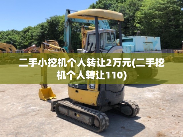 二手小挖机个人转让2万元(二手挖机个人转让110) 二手小挖机个人转让2万元(二手挖机个人转让110)