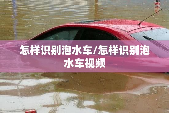 怎样识别泡水车/怎样识别泡水车视频