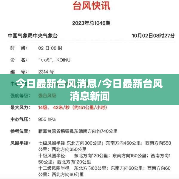 今日最新台风消息/今日最新台风消息新闻