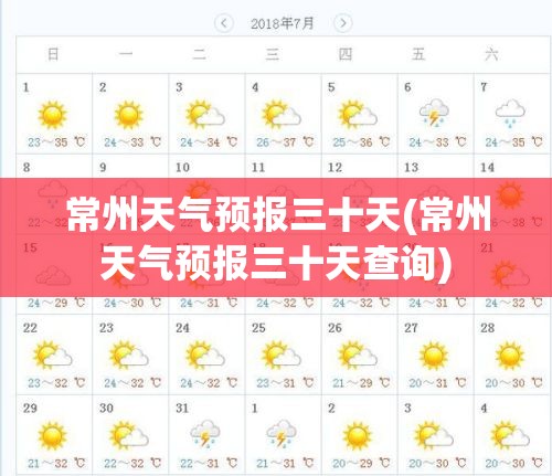 常州天气预报三十天(常州天气预报三十天查询)